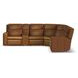 Wyatt Canyon Brown Leather 6 Piece Modular Zero Gravity Power Reclining Sectional with Power Lumbar and USB Charging