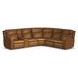 Wyatt Canyon Brown Leather 6 Piece Modular Zero Gravity Power Reclining Sectional with Power Lumbar and USB Charging