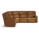 Wyatt Canyon Brown Leather 6 Piece Modular Zero Gravity Power Reclining Sectional with Power Lumbar and USB Charging