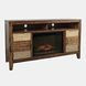 Painted Canyon Distressed Brown 60" TV Stand with Electric Fireplace