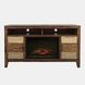 Painted Canyon Distressed Brown 60" TV Stand with Electric Fireplace
