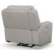 Barnett Cream Leather Power Recliner With Power Headrest And Lumbar