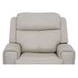 Barnett Cream Leather Power Recliner With Power Headrest And Lumbar
