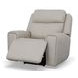 Barnett Cream Leather Power Recliner With Power Headrest And Lumbar