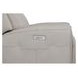 Barnett Cream Leather Power Recliner With Power Headrest And Lumbar
