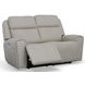 Barnett Cream Leather Power Reclining 65" Loveseat With Power Headrest And Lumbar