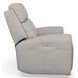 Barnett Cream Leather Power Reclining 65" Loveseat With Power Headrest And Lumbar