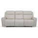 Barnett Cream Leather Power Reclining Living Room Set With Power Headrest And Lumbar