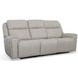 Barnett Cream Leather Power Reclining Living Room Set With Power Headrest And Lumbar