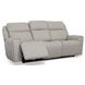 Barnett Cream Leather Power Reclining Living Room Set With Power Headrest And Lumbar
