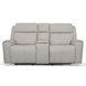 Barnett Cream Leather Power Reclining Living Room Set With Power Headrest And Lumbar