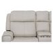 Barnett Cream Leather Power Reclining Console 77" Loveseat With Power Headrest And Lumbar