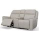 Barnett Cream Leather Power Reclining Console 77" Loveseat With Power Headrest And Lumbar