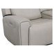 Barnett Cream Leather Power Reclining Console 77" Loveseat With Power Headrest And Lumbar