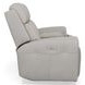 Barnett Cream Leather Power Reclining Console 77" Loveseat With Power Headrest And Lumbar