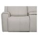 Barnett Cream Leather Power Reclining Console 77" Loveseat With Power Headrest And Lumbar