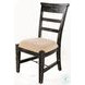 Cozy Luxe Black Sand Dining Side Chair Set of 2