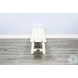 Rustic Refined White Sand 64" Dining Bench with Turnbuckle