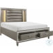 Tamsin Silver Gray Metallic Storage Platform Bedroom Set from ...