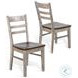 Whimora Tobacco Leaf and Alpine Gray Dining Chair Set of 2
