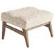 Sunset Key Cream and Beige Upholstered Rectangular Hayley Ottoman