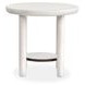 Sunset Cove Moonlight Pearl Round End Table