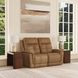 Ranger Oakridge Brown Leather 63" Zero Gravity Power Reclining Loveseat with USB Charging and Heat Massage