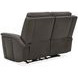 Ranger Rustic Brown Leather 63" Zero Gravity Power Reclining Loveseat with USB Charging and Heat Massage