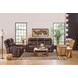 Ranger Rustic Brown Leather 86" Zero Gravity Power Reclining Sofa with USB Charging and Heat Massage