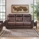 Ranger Rustic Brown Leather 86" Zero Gravity Power Reclining Sofa with USB Charging and Heat Massage