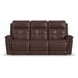 Ranger Rustic Brown Leather 86" Zero Gravity Power Reclining Sofa with USB Charging and Heat Massage