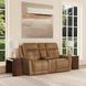 Ranger Oakridge Brown Leather 73" Zero Gravity Power Reclining Loveseat with USB Charging and Heat Massage