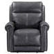 Alexander Weathered Stone Gray Leather Zero Gravity Triple Power Recliner with USB Charging and Nailhead Trim