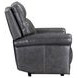 Alexander Weathered Stone Gray Leather Zero Gravity Triple Power Recliner with USB Charging and Nailhead Trim