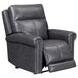 Alexander Weathered Stone Gray Leather Zero Gravity Triple Power Recliner with USB Charging and Nailhead Trim