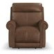 Alexander Weathered Khaki Brown Leather Zero Gravity Triple Power Recliner with USB Charging and Nailhead Trim