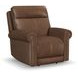 Alexander Weathered Khaki Brown Leather Zero Gravity Triple Power Recliner with USB Charging and Nailhead Trim