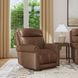Alexander Weathered Khaki Brown Leather Zero Gravity Triple Power Recliner with USB Charging and Nailhead Trim