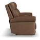 Alexander Weathered Khaki Brown Leather 64" Zero Gravity Triple Power Reclining Loveseat with USB Charging and Nailhead Trim