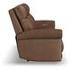 Alexander Weathered Khaki Brown Leather 87" Zero Gravity Triple Power Reclining Sofa with USB Charging and Nailhead Trim