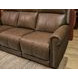 Alexander Weathered Khaki Brown Leather 87" Zero Gravity Triple Power Reclining Sofa with USB Charging and Nailhead Trim