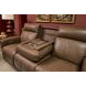 Alexander Weathered Khaki Brown Leather 87" Zero Gravity Triple Power Reclining Sofa with USB Charging and Nailhead Trim