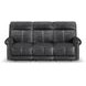 Alexander Weathered Stone Gray Leather 87" Zero Gravity Triple Power Reclining Loveseat with USB Charging and Nailhead Trim