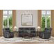 Alexander Weathered Stone Gray Leather 64" Zero Gravity Triple Power Reclining Loveseat with USB Charging and Nailhead Trim