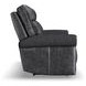 Alexander Weathered Stone Gray Leather 76" Zero Gravity Triple Power Reclining Loveseat with USB Charging and Nailhead Trim