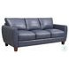 Traverse Ocean Blue Leather 82" Sofa