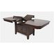 Manchester Merlot Adjustable Height Extendable Rectangular Storage Dining Table