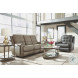 Wicklow Taupe Leather Power Reclining Sofa With Power Headrest And Footrest