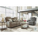 Wicklow Taupe Leather Power Reclining Sofa With Power Headrest And Footrest
