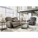 Wicklow Taupe Leather Power Reclining Sofa With Power Headrest And Footrest